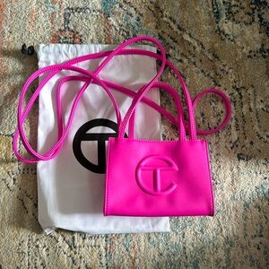 COPY - Small Neon Pink Shopping Bag